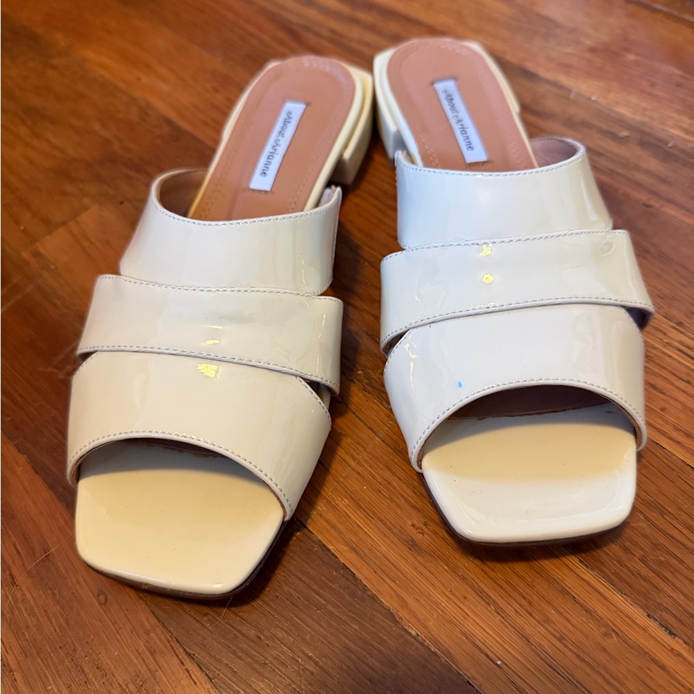 Elegant Cream Patent Sandals